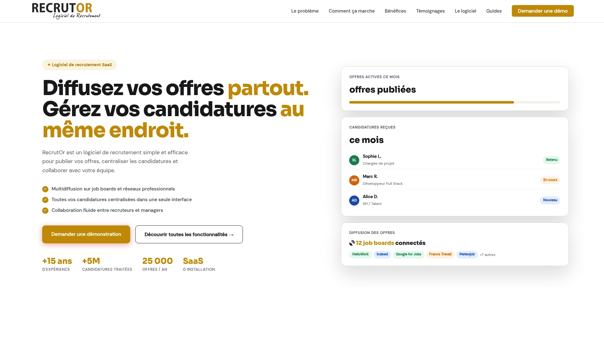 RecrutOr, logiciel de recrutement